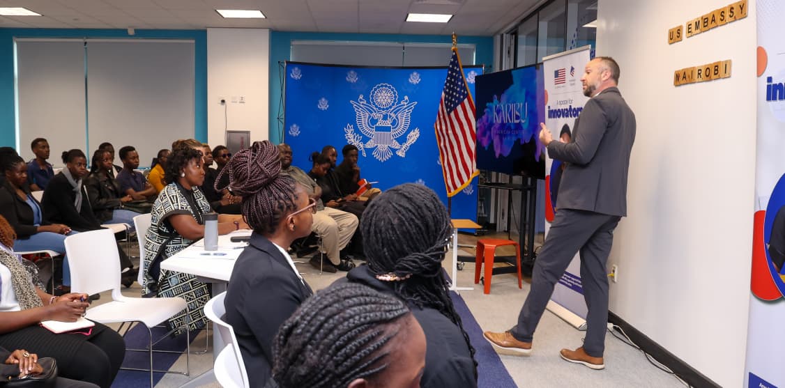 An innovation session in progress at the U.S. Embassy in Nairobi