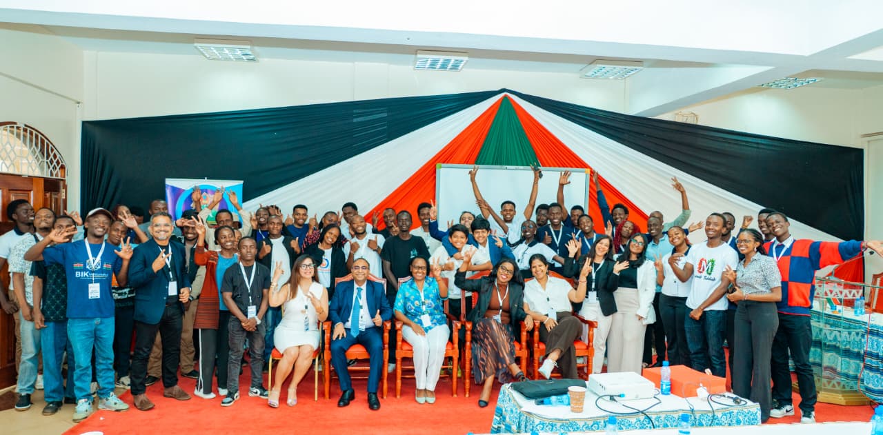 Participants gathered for a group photograph after an innovation program